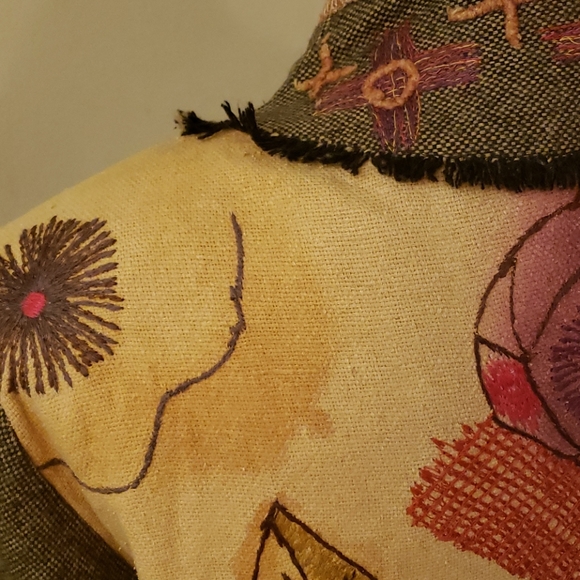 Sandy Sparkman Floral Silk/Wool Jacket-Cadigan Size L - Picture 12 of 16